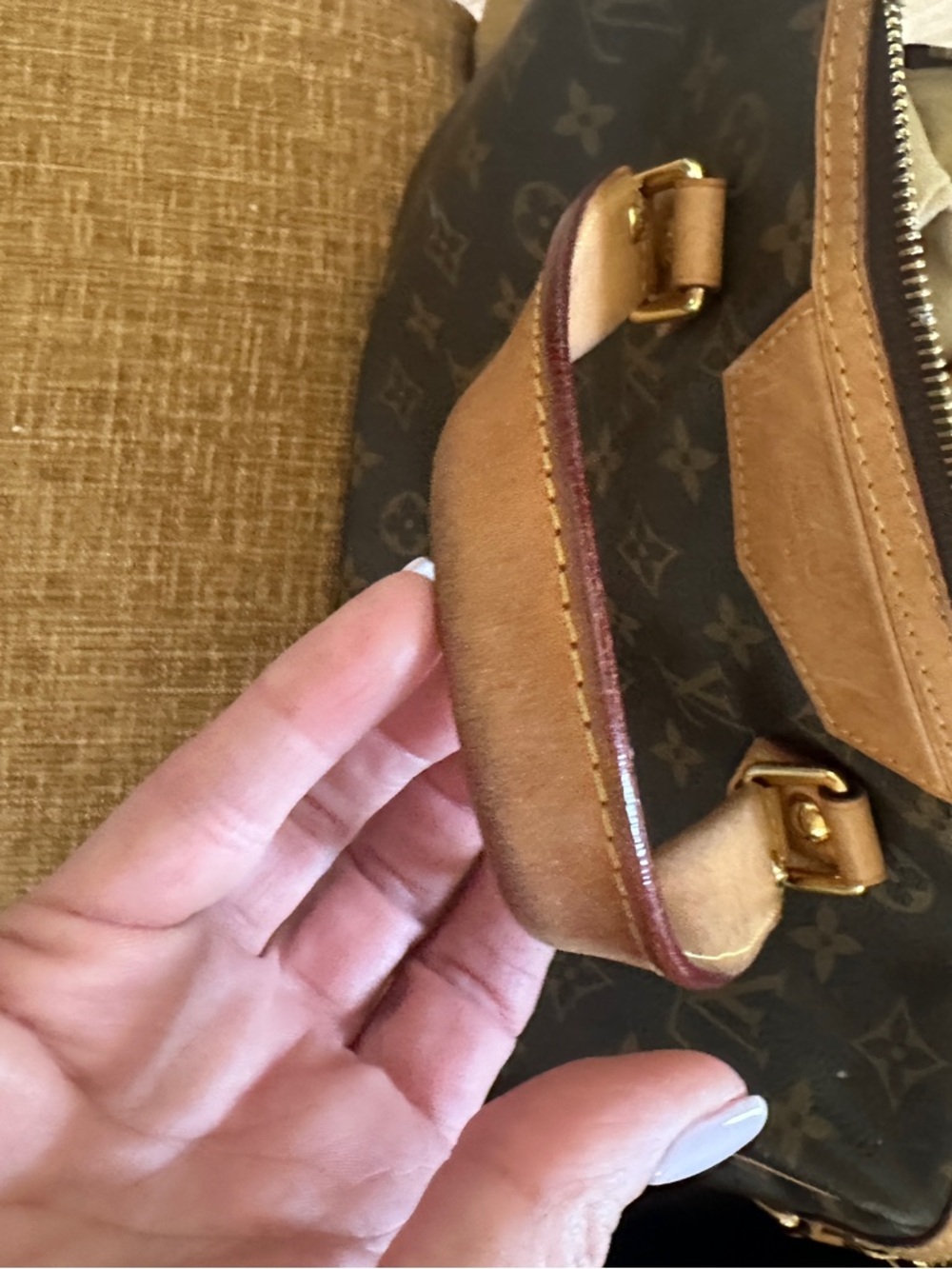 Louis Vuitton Monogram Canvas Top Handle Tote - Brown & Tan - Picture 10 of 16